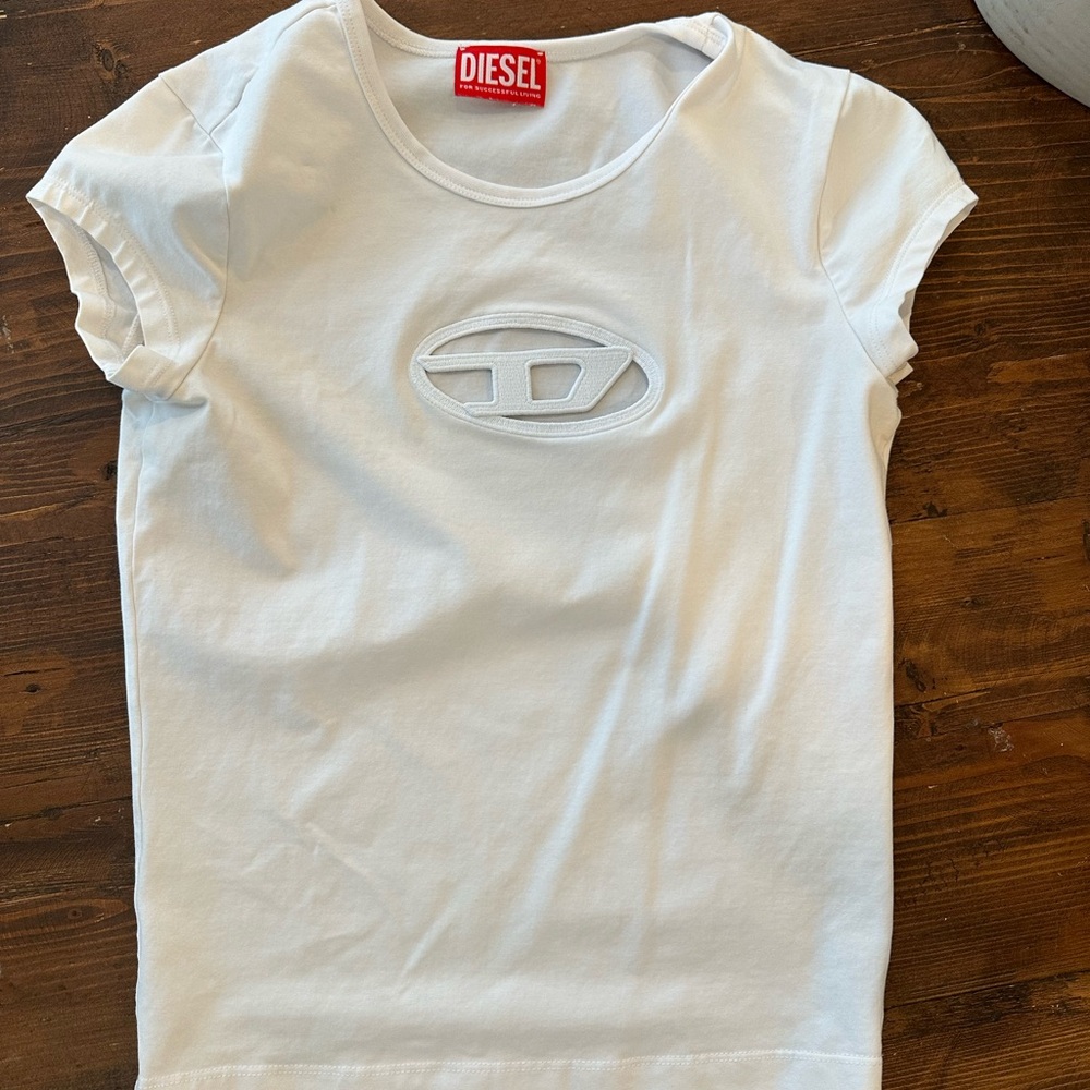 Diesel White T-Shirt with Logo